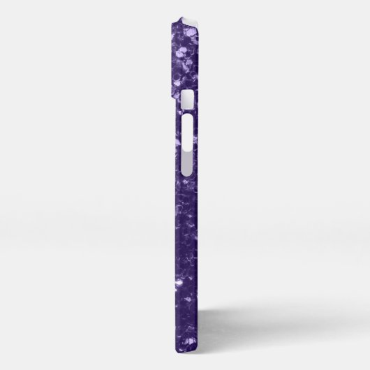 Etui iPhone 13 Parties scintillant violet foncé ultra violet scin (Côté gauche)