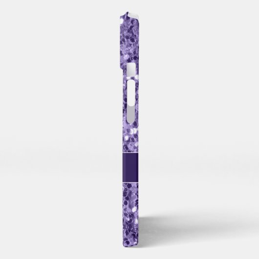 Etui iPhone 13 Parties scintillant violet ultra violet scintille (Côté gauche)