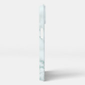 Etui iPhone 13 Pastel Aqua Marbre subtil Personnalisé (Côté droit)