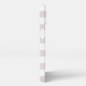 Etui iPhone 13 Pastel Blush Stripe Nouvelle Mme Nom Mariée (Côté droit)
