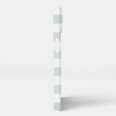 Etui iPhone 13 Pastel Mint Stripe Nouvelle Mme Nom Mariée (Côté droit)