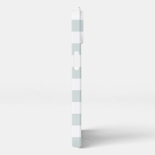 Etui iPhone 13 Pastel Mint Stripe Nouvelle Mme Nom Mariée (Côté droit)