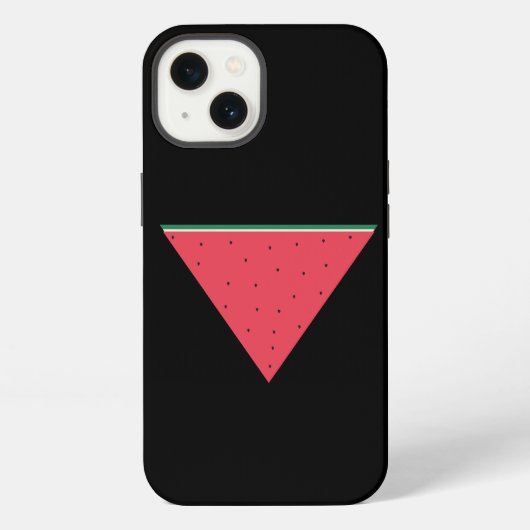 Etui iPhone 13 Pastèque sur résistance du triangle rouge inversé (Verso)