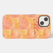 Etui iPhone 13 Patchwork de Barbe à Papa (Verso Horizontal)
