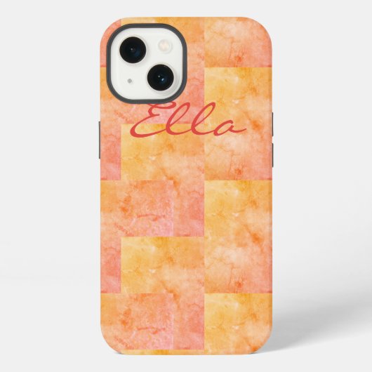 Etui iPhone 13 Patchwork de Barbe à Papa (Verso)