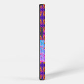 Etui iPhone 13 Patchwork Floral Fou Motif Violet Monogramme (Côté droit)
