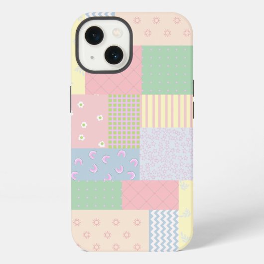 Etui iPhone 13 Patchwork Pastel (Verso)