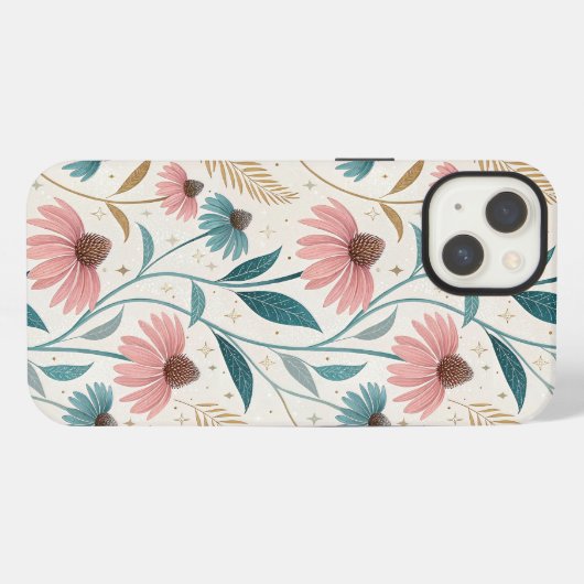 Etui iPhone 13 Pattern Echineceas Glitter (Verso Horizontal)