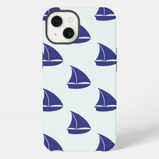 Etui iPhone 13 Patterns bleus (Verso)