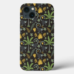 Etui iPhone 13 Paume de singe motif sans soudure