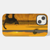Etui iPhone 13 Paysage Chat Noir (Verso Horizontal)
