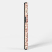 Etui iPhone 13 Peach Rose or Blush rose Glitz léopard Monogramme (Côté droit)
