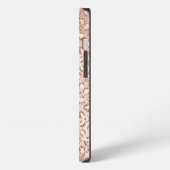Etui iPhone 13 Peach Rose or Blush rose Glitz léopard Monogramme (Côté gauche)