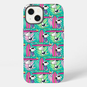 Etui iPhone 13 Peanuts motif Surf sarcelle Snoopy
