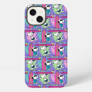 Etui iPhone 13 Peanuts motif Surf violet Snoopy