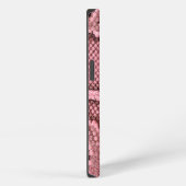 Etui iPhone 13 Peau de serpent rose (Côté droit)