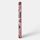Etui iPhone 13 Peau de serpent rose (Côté gauche)