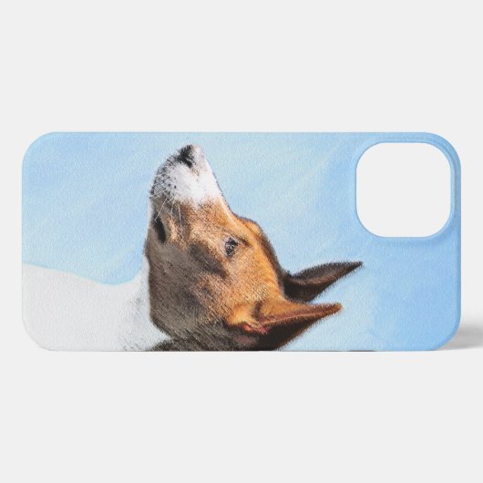 Etui iPhone 13 Peinture Basenji - Belle Art Original (Verso Horizontal)