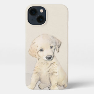 Etui iPhone 13 Peinture de chiot d'or Retriever - Art de chien or