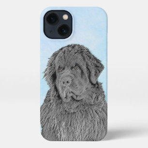 Etui iPhone 13 Peinture de Terre-Neuve - Cute Original Chien Art