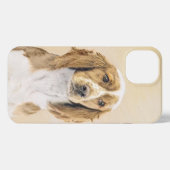 Etui iPhone 13 Peinture d'espagnol Welsh Springer - Art original  (Verso Horizontal)