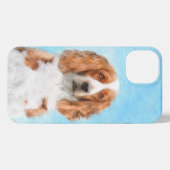 Etui iPhone 13 Peinture d'espagnol Welsh Springer - Art original  (Verso Horizontal)