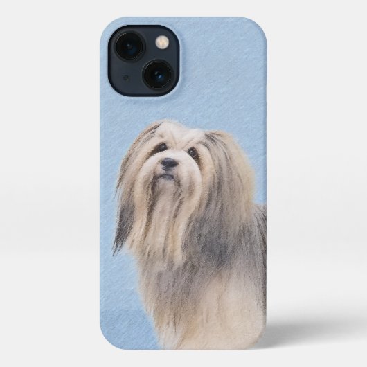 Etui iPhone 13 Peinture Havanaise (Argent) - Cute Original Chien  (Verso)