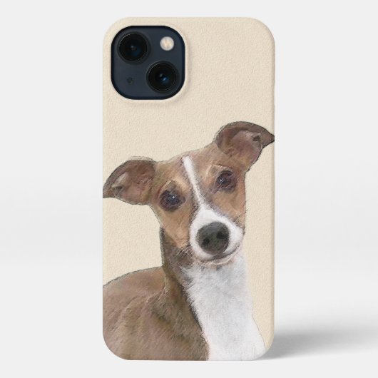 Etui iPhone 13 Peinture italienne Greyhound - Cute Original Chien (Verso)