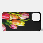 Etui iPhone 13 Peinture Tulip - Art Fleur original (Verso Horizontal)