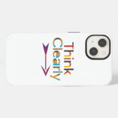 Etui iPhone 13 Pensez clairement (Verso Horizontal)
