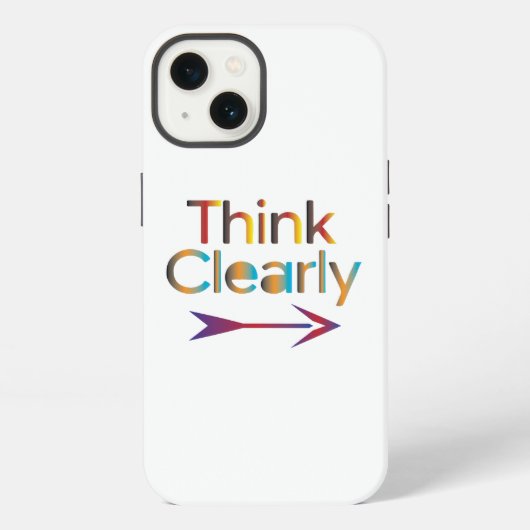 Etui iPhone 13 Pensez clairement (Verso)