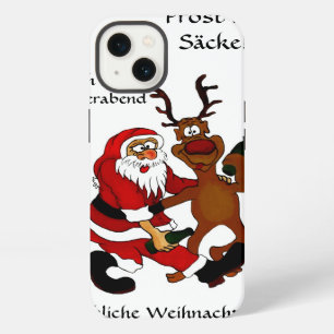 Etui iPhone 13 Père Noël avec élan