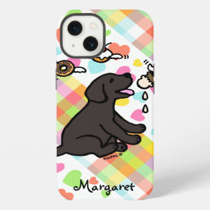 Etui iPhone 13 Personalized Black Labrador Ice Cream Dream Dark