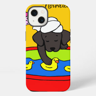 Etui iPhone 13 Personalized Black Labrador Rubber Ducks Case Dark
