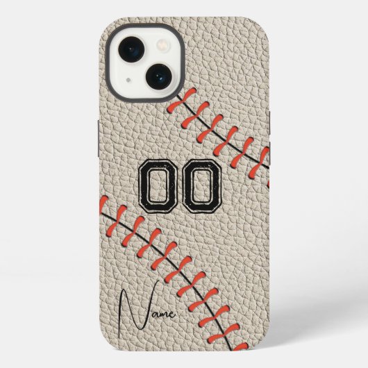Etui iPhone 13 Personalized Number and Name Baseball Custom (Verso)