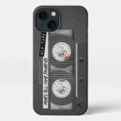 Etui iPhone 13 Personnalisable bande de mélange de cassette rétro (Verso)