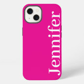 Etui iPhone 13 Personnalisé Nom Personnalisé Simple Élégant Rose (Verso)