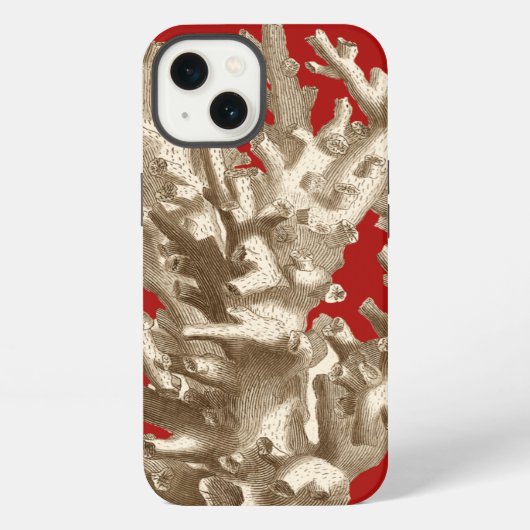 Etui iPhone 13 Petit corail en rouge (Verso)