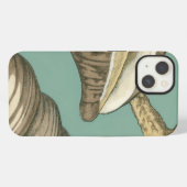 Etui iPhone 13 Petit trio de Shell sur Teal (Verso Horizontal)