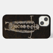 Etui iPhone 13 Pétroglyphe de chaman (Verso Horizontal)