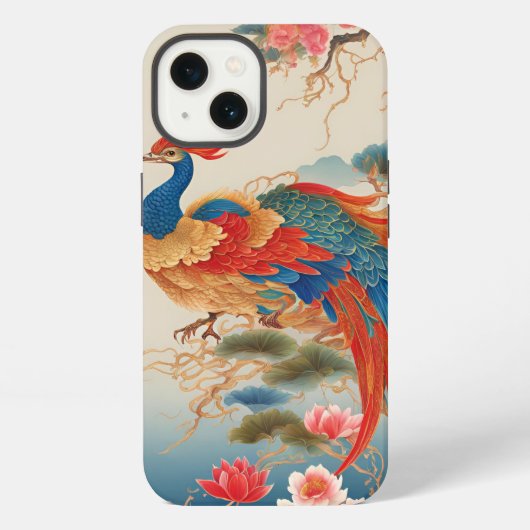 Etui iPhone 13 Phénix et Lotus (Verso)
