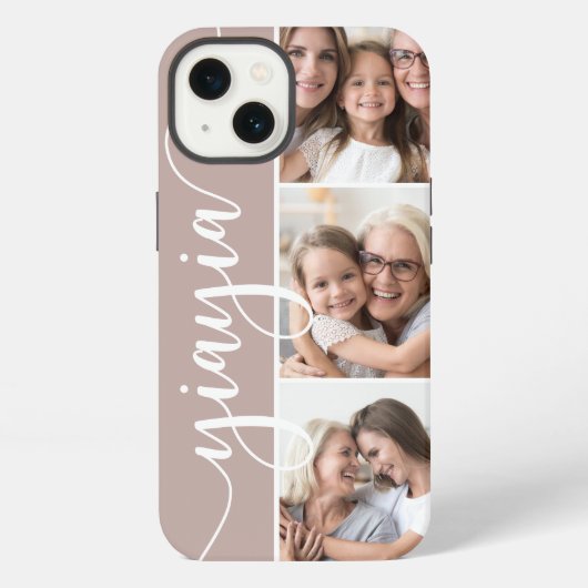 Etui iPhone 13 Photo de grand-mère Yiayia Script (Verso)