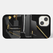 Etui iPhone 13 Piano Noir (Verso Horizontal)
