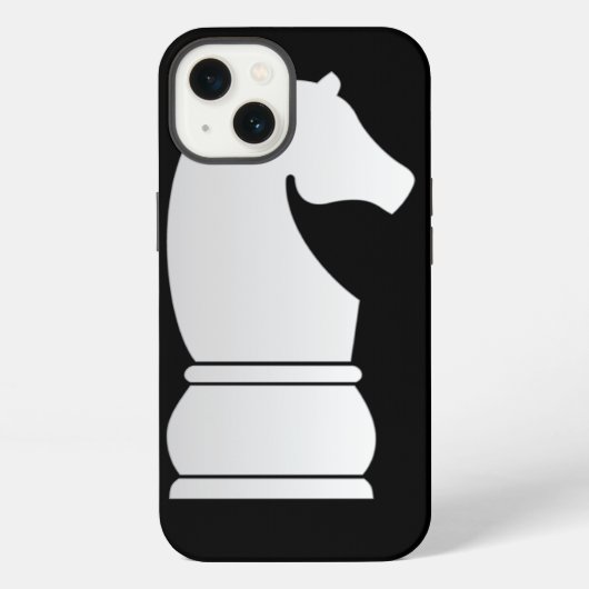 Etui iPhone 13 Pièce d'échecs de chevalier blanc (Verso)