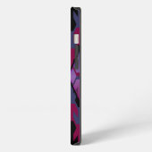 Etui iPhone 13 Pièces spatiales noires et Monogramme à flèches (Côté gauche)