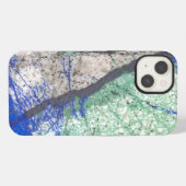 Etui iPhone 13 Pierre Azurite Malachite (Verso Horizontal)
