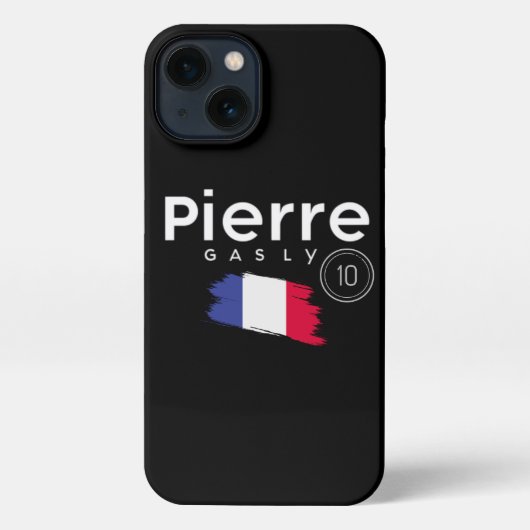 Etui iPhone 13 Pierre Gasly, formule 1, pilote de course (Verso)