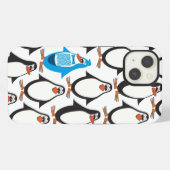 Etui iPhone 13 Pingouin tux bleu (Verso Horizontal)