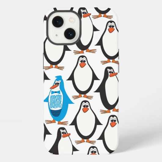 Etui iPhone 13 Pingouin tux bleu (Verso)