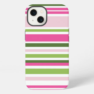 Etui iPhone 13 Pink and Green Stripe Tough Case-Mate iPhone Case